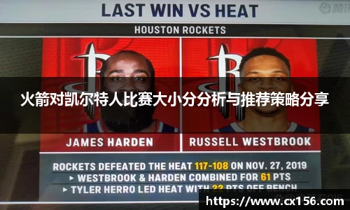 火箭对凯尔特人比赛大小分分析与推荐策略分享